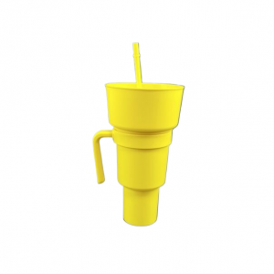 Plastic 2 In 1 Popcorn Potato Chips Snack Cup Coke Sprite Drink Cup